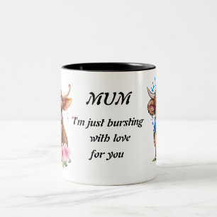 Gepersonaliseerde Mum Highland Koe Koffie Mok