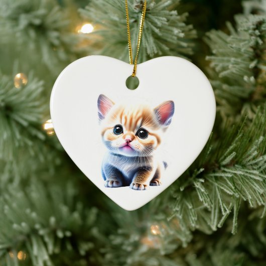 Gepersonaliseerde Munchkin Kitten Keramisch Ornament (Boom)