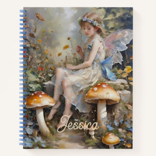 Gepersonaliseerde Mushroom Fairy journal notitiebo Notitieboek