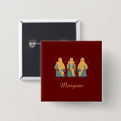 Gepersonaliseerde Muslimah illustratie Button (Voorkant /achterkant)