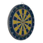 Gepersonaliseerde Mustard Green Red & Blue Dartbord (Voorkant Links)
