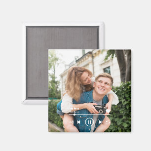 Gepersonaliseerde muziek aangepaste foto koelkast  magneet