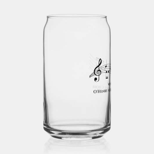 Gepersonaliseerde muziekleraar Muzikale noten Blikvorm Glas (Rechts)