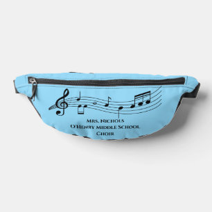 Gepersonaliseerde muziekleraar Muzikale noten Heuptasje