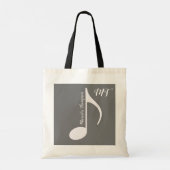 gepersonaliseerde muzieknotitie tote bag (Achterkant)