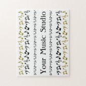 Gepersonaliseerde muziekpuzzle legpuzzel (Verticaal)