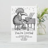 Gepersonaliseerde muzikale soiree uitnodiging (Staand voorkant)