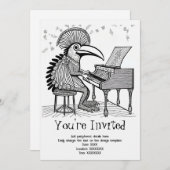 Gepersonaliseerde muzikale soiree uitnodiging (Voorkant / Achterkant)