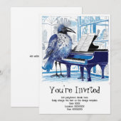 Gepersonaliseerde muzikale soiree uitnodiging (Voorkant / Achterkant)