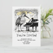 Gepersonaliseerde muzikale soiree uitnodiging (Staand voorkant)