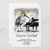 Gepersonaliseerde muzikale soiree uitnodiging (Voorkant / Achterkant)