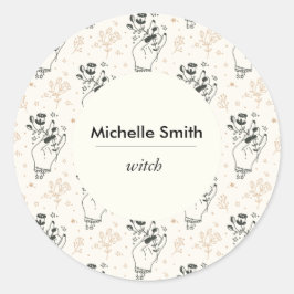 Gepersonaliseerde Mystic Bohemian Classic ronde St Sticker