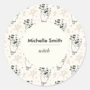 Gepersonaliseerde Mystic Bohemian Classic ronde St Sticker