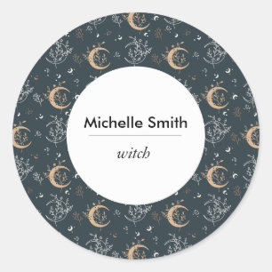 Gepersonaliseerde Mystic Bohemian Ronde Sticker