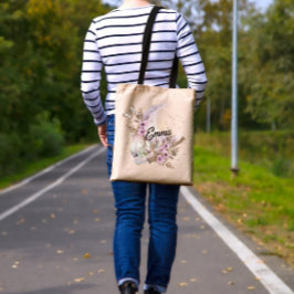 Gepersonaliseerde Mystieke Boho Lavendel Anemone M Tote Bag