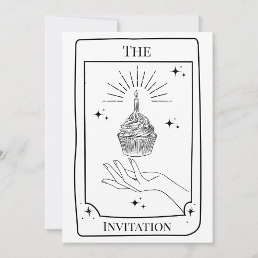 Gepersonaliseerde mystieke zwart wit tarot Kaart (Voorkant)