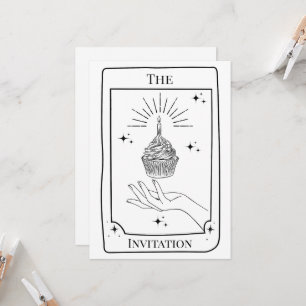 Gepersonaliseerde mystieke zwart wit tarot Kaart