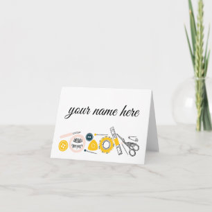Gepersonaliseerde naaibriefkaarten notitiekaartje