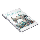 Gepersonaliseerde naaimachine notitieboek (Rechterzijde)