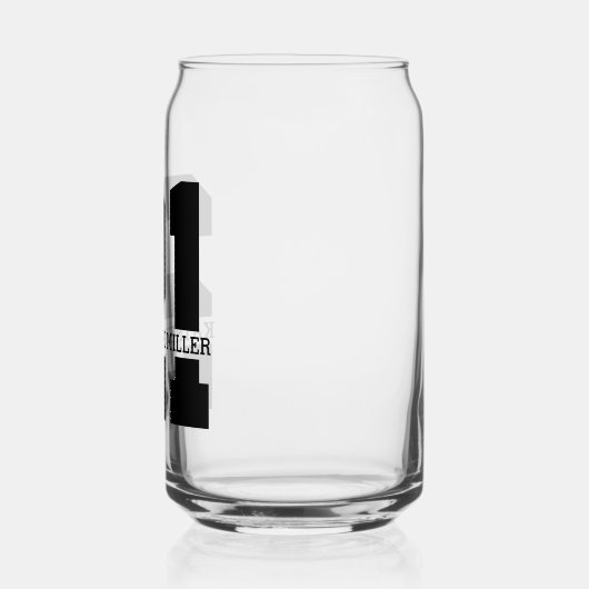 Gepersonaliseerde naam 21ste verjaardag Modern Blikvorm Glas (Links)