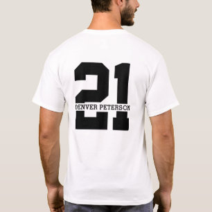 Gepersonaliseerde naam 21ste verjaardag Modern T-shirt