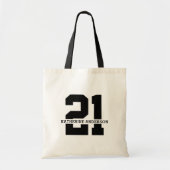 Gepersonaliseerde naam 21ste verjaardag Modern Tote Bag (Voorkant)