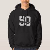 Gepersonaliseerde naam 50e verjaardag Modern Hoodie (Voorkant)