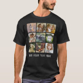 Gepersonaliseerde naam 9 Fotocollage T-shirt (Voorkant)