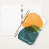 Gepersonaliseerde naam Aardse Abstracte Waterverf  Planner (Display)