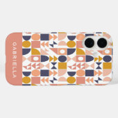 Gepersonaliseerde naam Aardse Geometrische Boho St Case-Mate iPhone Case (Achterkant (horizontaal))