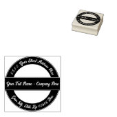 Gepersonaliseerde Naam Adres Kleur Ronde Rubber St Rubberstempel (Gestempeld)