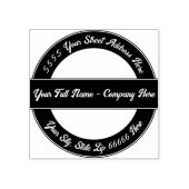 Gepersonaliseerde Naam Adres Kleur Ronde Rubber St Rubberstempel (Afrduk)