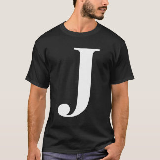 Gepersonaliseerde naam Alphabet Initiaal Letter J T-shirt