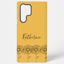 Gepersonaliseerde naam April daisy Geboorte Bloem Samsung Galaxy Hoesje