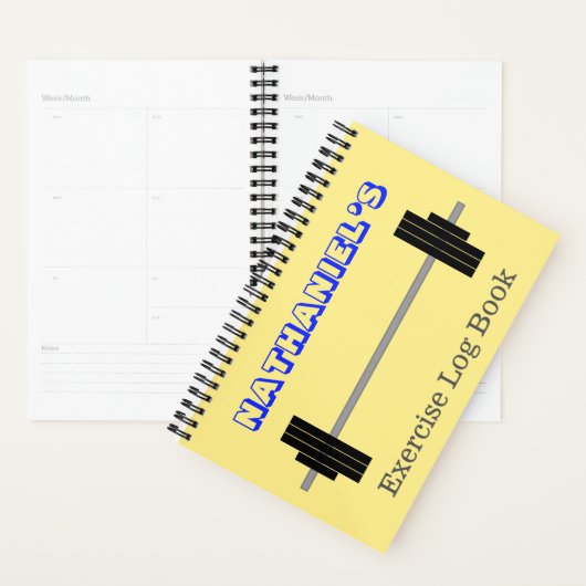 Gepersonaliseerde naam + Barbell Planner (Display)