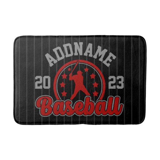 Gepersonaliseerde NAAM Baseball Team Speler Game Badmat (Voorkant)