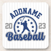 Gepersonaliseerde NAAM Baseball Team Speler Game Bier Onderzetter (Voorkant)