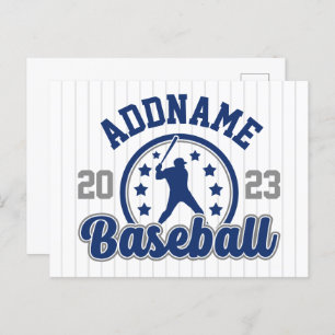 Gepersonaliseerde NAAM Baseball Team Speler Game Briefkaart