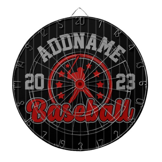 Gepersonaliseerde NAAM Baseball Team Speler Game Dartbord (Voorkant)