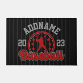 Gepersonaliseerde NAAM Baseball Team Speler Game Deurmat (Voorkant)