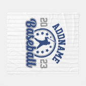 Gepersonaliseerde NAAM Baseball Team Speler Game Fleece Deken (Voorkant (Horizontaal))