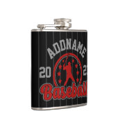 Gepersonaliseerde NAAM Baseball Team Speler Game Heupfles (Rechts)