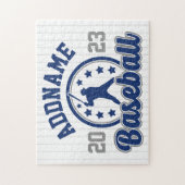 Gepersonaliseerde NAAM Baseball Team Speler Game Legpuzzel (Verticaal)