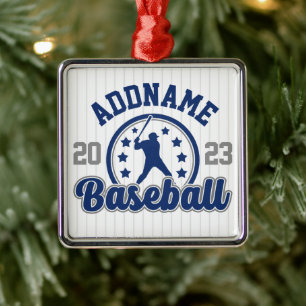 Gepersonaliseerde NAAM Baseball Team Speler Game Metalen Ornament