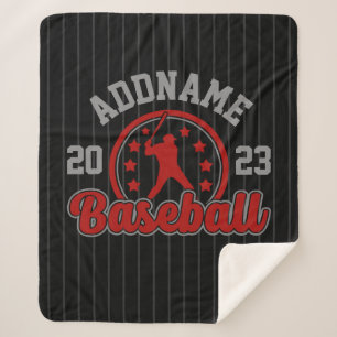 Gepersonaliseerde NAAM Baseball Team Speler Game Sherpa Deken