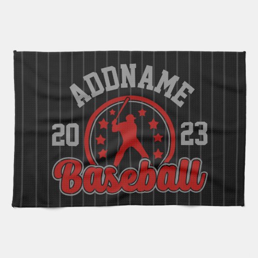 Gepersonaliseerde NAAM Baseball Team Speler Game Theedoek (Horizontaal)