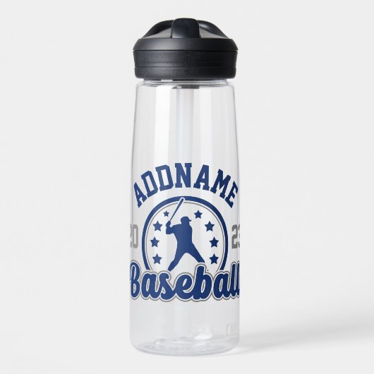 Gepersonaliseerde NAAM Baseball Team Speler Game Waterfles (Voorkant)