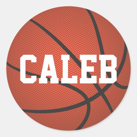 Gepersonaliseerde naam Basketbal Stickers (Voorkant)
