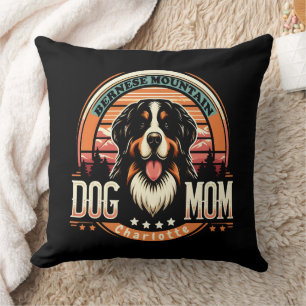 Gepersonaliseerde naam Berner Mountain Dog Mom  Kussen