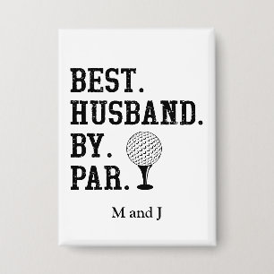 Gepersonaliseerde naam Best Husband By Par Button